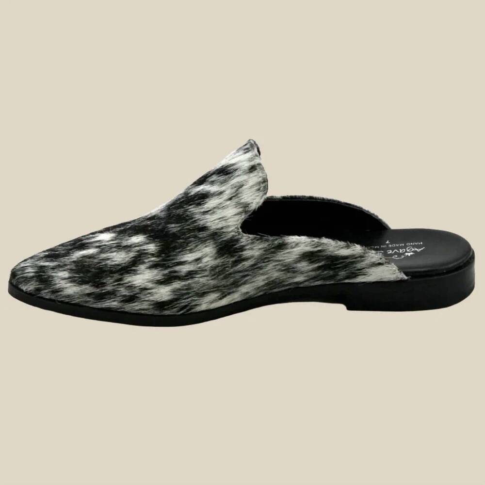 NEW AGAVE SKY women's adaire flat mule in cowhide